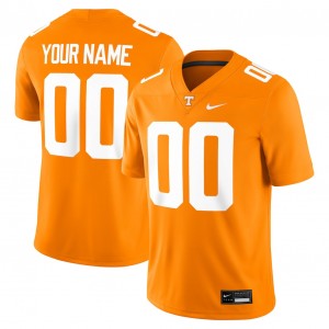 Mens Custom Tennessee Orange Tennessee Volunteers #00 College Football High School Jerseys 658366-302