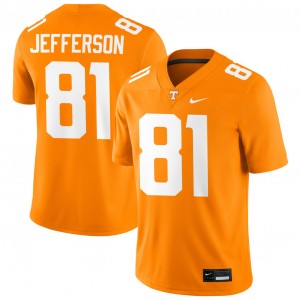 Men's Amari Jefferson Tennessee Orange Tennessee Volunteers #81 College Football High School Jerseys 195586-425