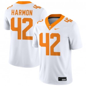 Men's Braylon Harmon White Tennessee Volunteers #42 College Football Player Jersey 344508-344