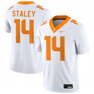 Men's Braylon Staley White Tennessee Volunteers #14 College Football 2025-26 Jerseys 766497-935