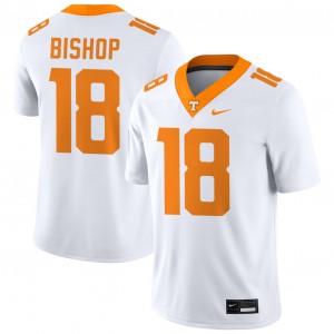 Mens DeSean Bishop White Tennessee Volunteers #18 College Football Game Jersey 857722-248