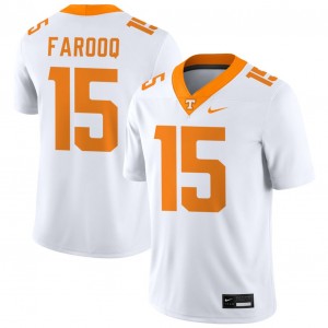Men's Edrees Farooq White Tennessee Volunteers #15 College Football Official Jerseys 188672-685