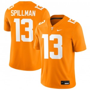 Mens Edwin Spillman Tennessee Orange Tennessee Volunteers #13 College Football High School Jerseys 625102-856