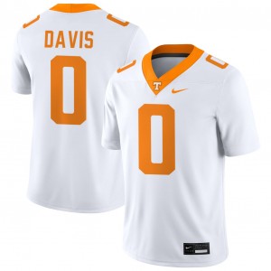 Mens Ethan Davis White Tennessee Volunteers #0 College Football Official Jerseys 900868-177