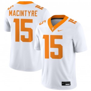 Mens George MacIntyre White Tennessee Volunteers #15 College Football High School Jerseys 254557-371