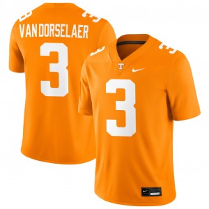 Men Jack Van Dorselaer Tennessee Orange Tennessee Volunteers #3 College Football Replica Jerseys 371230-639
