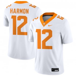 Men Jaedon Harmon White Tennessee Volunteers #12 College Football Stitched Jerseys 186978-455