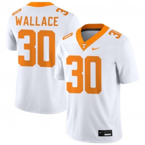 Mens Jamal Wallace White Tennessee Volunteers #30 College Football 2025 Jerseys 558153-346
