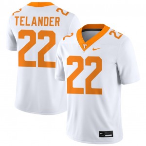 Mens Jeremiah Telander White Tennessee Volunteers #22 College Football High School Jerseys 915018-228