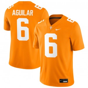 Men's Joey Aguilar Tennessee Orange Tennessee Volunteers #6 College Football Embroidery Jersey 745118-699
