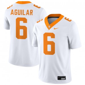 Mens Joey Aguilar White Tennessee Volunteers #6 College Football 2025-26 Jerseys 437503-434
