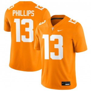 Mens Mason Phillips Tennessee Orange Tennessee Volunteers #13 College Football University Jersey 295508-570