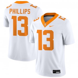 Men Mason Phillips White Tennessee Volunteers #13 College Football NCAA Jersey 557544-876