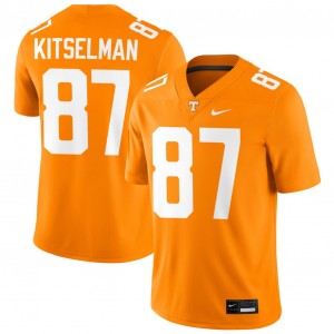 Mens Miles Kitselman Tennessee Orange Tennessee Volunteers #87 College Football Embroidery Jersey 491138-980