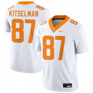 Mens Miles Kitselman White Tennessee Volunteers #87 College Football Game Jersey 712028-882