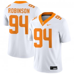 Mens Nathan Robinson White Tennessee Volunteers #94 College Football Replica Jerseys 538683-782