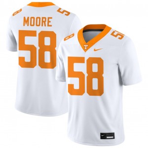 Mens Nic Moore White Tennessee Volunteers #58 College Football Replica Jerseys 847620-275