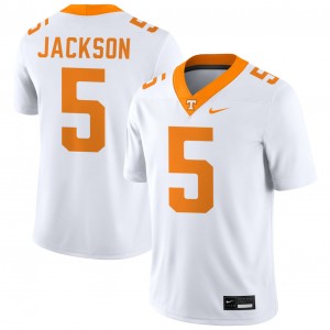 Mens Radarious Jackson White Tennessee Volunteers #5 College Football Embroidery Jerseys 364885-231
