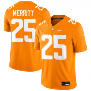 Mens Timothy Merritt Tennessee Orange Tennessee Volunteers #25 College Football Player Jersey 730935-596