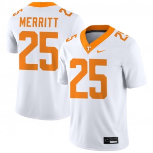 Men Timothy Merritt White Tennessee Volunteers #25 College Football University Jersey 699272-957