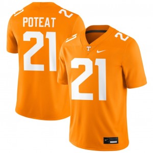 Men's Tre Poteat Tennessee Orange Tennessee Volunteers #21 College Football High School Jersey 880227-184