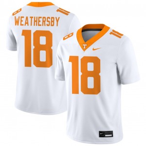 Mens Tyree Weathersby White Tennessee Volunteers #18 College Football High School Jersey 725763-455