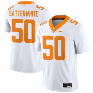 Men's William Satterwhite White Tennessee Volunteers #50 College Football NCAA Jerseys 848314-632