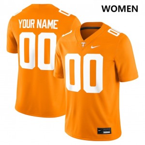 Womens Custom Tennessee Orange Tennessee Volunteers #00 College Football Player Jersey 112495-675