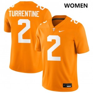 Womens Andre Turrentine Tennessee Orange Tennessee Volunteers #2 College Football Replica Jersey 135937-201