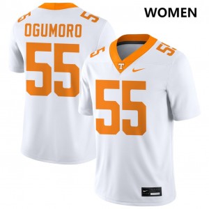 Women Antoni Ogumoro White Tennessee Volunteers #55 College Football Game Jerseys 975590-925