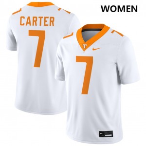 Womens Arion Carter White Tennessee Volunteers #7 College Football Official Jersey 448663-657