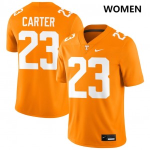 Women Boo Carter Tennessee Orange Tennessee Volunteers #23 College Football Embroidery Jersey 135666-103