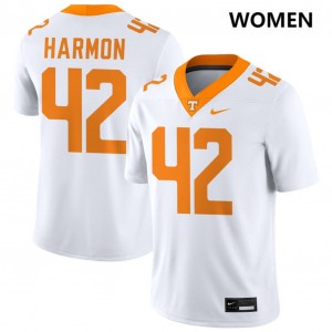 Women Braylon Harmon White Tennessee Volunteers #42 College Football Game Jersey 369181-278
