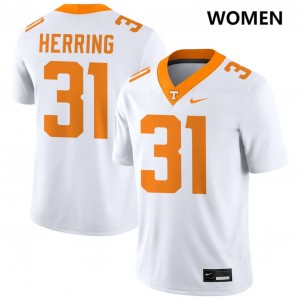Women's Caleb Herring White Tennessee Volunteers #31 College Football Limited Jersey 771450-876