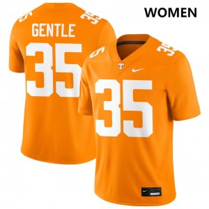 Women's Carson Gentle Tennessee Orange Tennessee Volunteers #35 College Football Alumni Jersey 525018-338