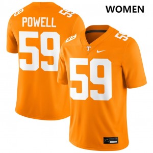 Women's Charlie Powell III Tennessee Orange Tennessee Volunteers #59 College Football University Jerseys 976635-907