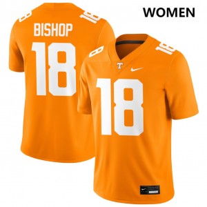Women's DeSean Bishop Tennessee Orange Tennessee Volunteers #18 College Football Embroidery Jersey 469796-702