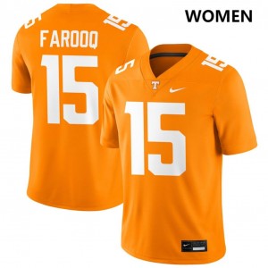 Women's Edrees Farooq Tennessee Orange Tennessee Volunteers #15 College Football High School Jersey 827863-124