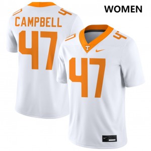Women Isaiah Campbell White Tennessee Volunteers #47 College Football Official Jersey 702047-749