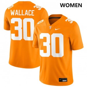 Women's Jamal Wallace Tennessee Orange Tennessee Volunteers #30 College Football Embroidery Jersey 161668-381