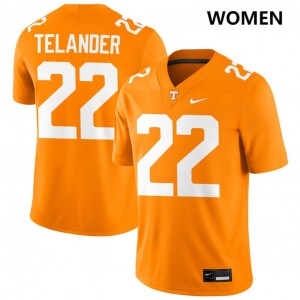 Women Jeremiah Telander Tennessee Orange Tennessee Volunteers #22 College Football Official Jersey 854857-959