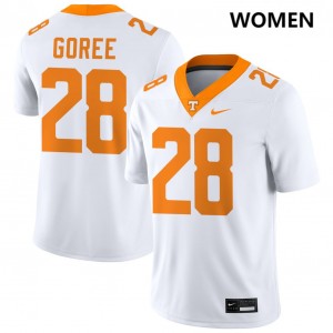 Womens Marcus Goree Jr. White Tennessee Volunteers #28 College Football High School Jersey 707737-765