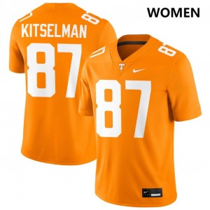Womens Miles Kitselman Tennessee Orange Tennessee Volunteers #87 College Football High School Jerseys 909549-761