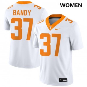 Women's Montrell Bandy White Tennessee Volunteers #37 College Football 2025 Jersey 385116-443