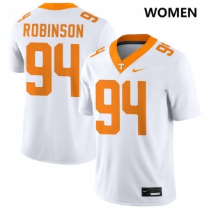Women Nathan Robinson White Tennessee Volunteers #94 College Football Game Jerseys 659745-879