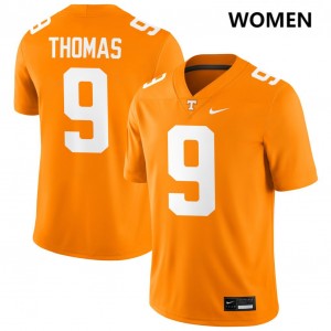 Women Star Thomas Tennessee Orange Tennessee Volunteers #9 College Football High School Jerseys 510257-906
