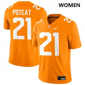 Womens Tre Poteat Tennessee Orange Tennessee Volunteers #21 College Football Player Jerseys 587463-246