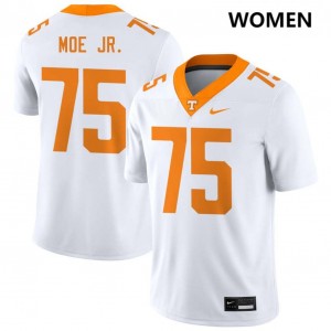 Women Wendell Moe Jr. White Tennessee Volunteers #75 College Football Player Jerseys 546875-229