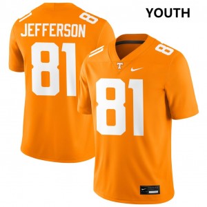 Youth Amari Jefferson Tennessee Orange Tennessee Volunteers #81 College Football Replica Jerseys 157236-848