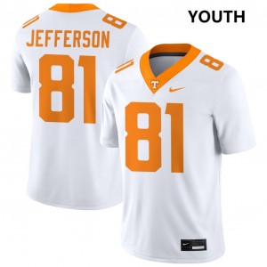 Youth Amari Jefferson White Tennessee Volunteers #81 College Football Official Jerseys 366858-547